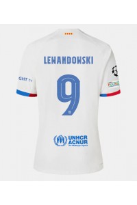 Fotbalové Dres Barcelona Robert Lewandowski #9 Venkovní Oblečení 2023-24 Krátký Rukáv